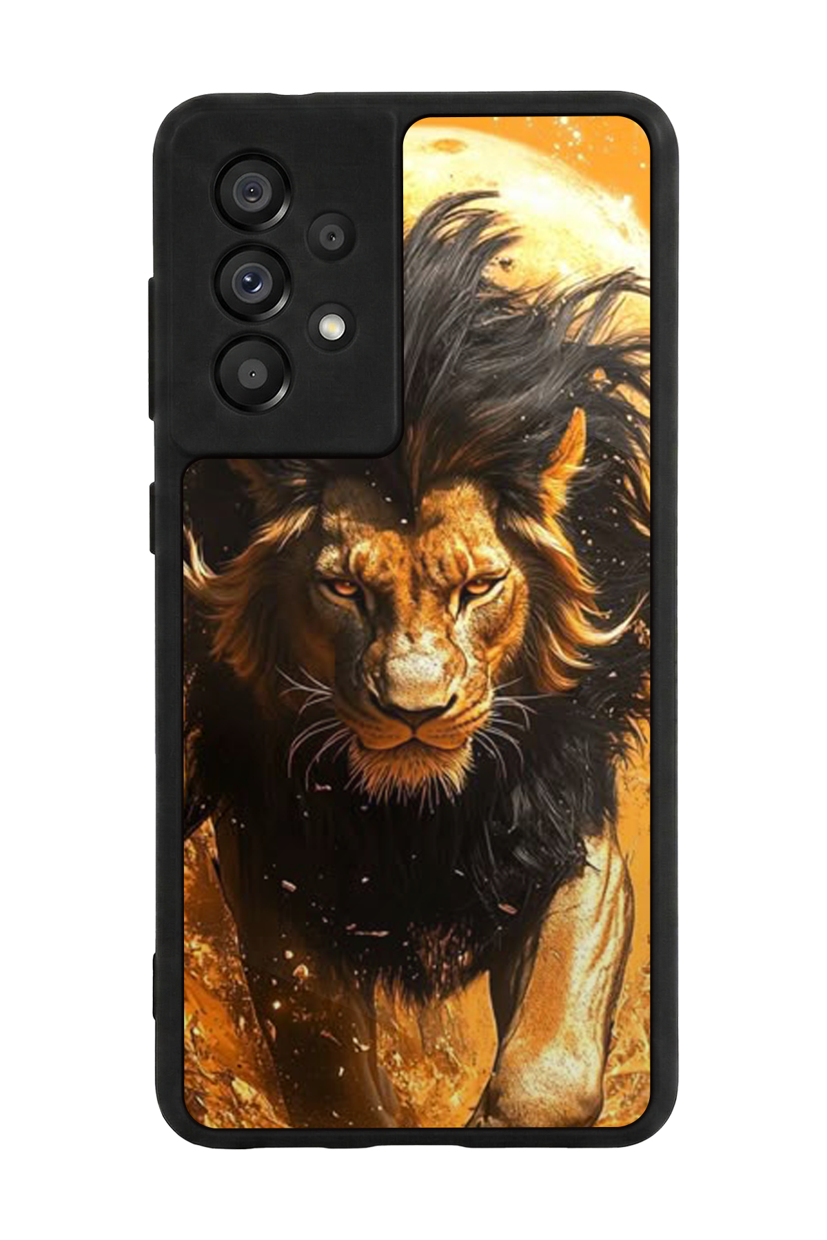Samsung Galaxy A73 Uyumlu Aslan Tasarımlı Glossy Premium Kılıf