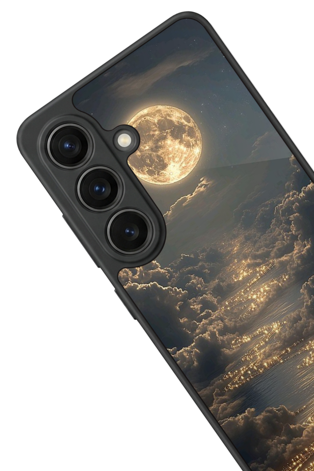 Samsung Galaxy S26 Uyumlu Ay Tasarımlı Glossy Premium Kılıf