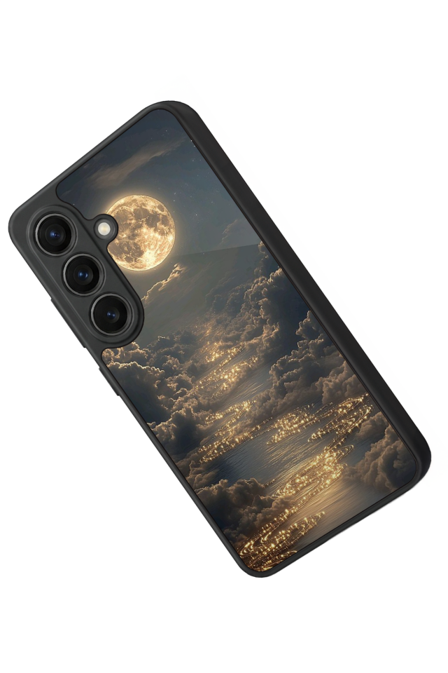 Samsung Galaxy S26 Uyumlu Ay Tasarımlı Glossy Premium Kılıf