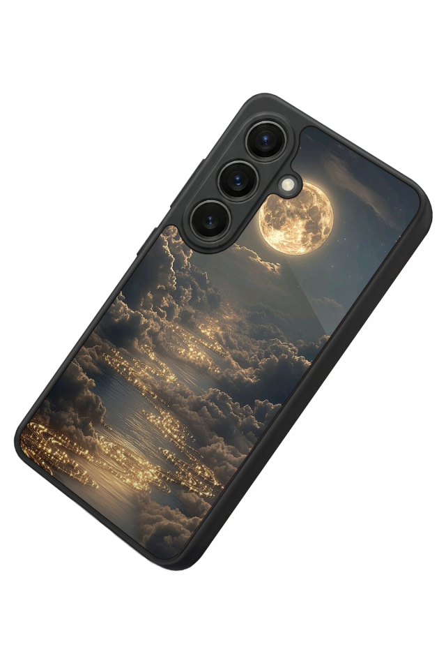 Samsung Galaxy S26 Uyumlu Ay Tasarımlı Glossy Premium Kılıf