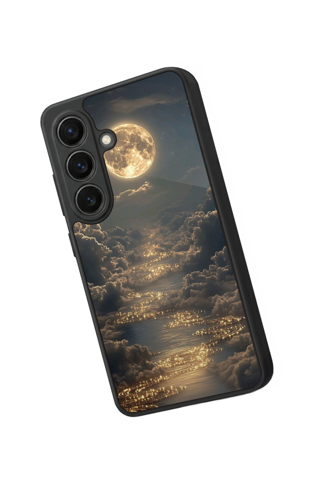 Samsung Galaxy S26 Uyumlu Ay Tasarımlı Glossy Premium Kılıf