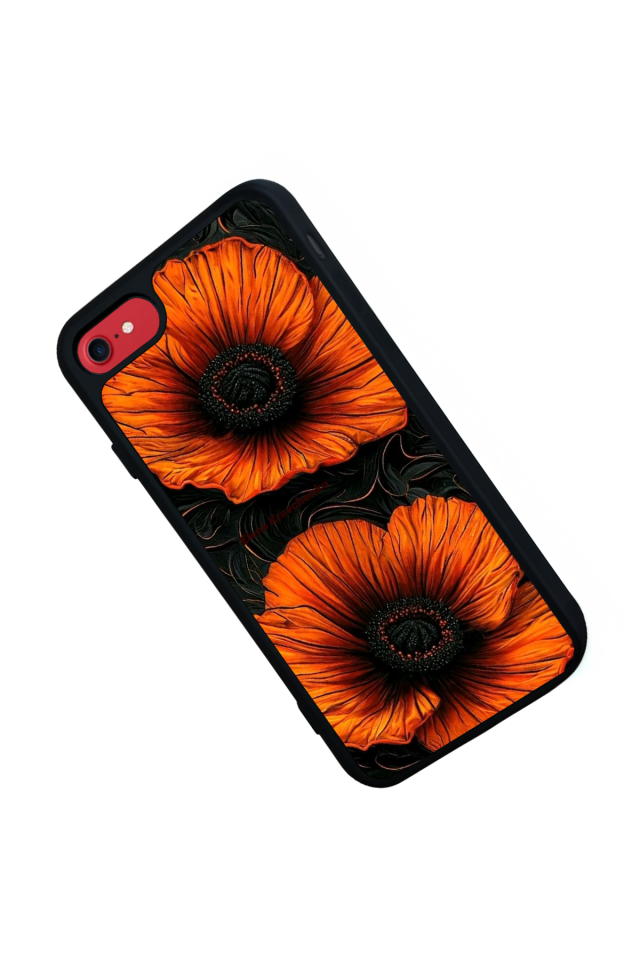 iPhone 8 Uyumlu Botanik Tasarımlı Glossy Premium Kılıf