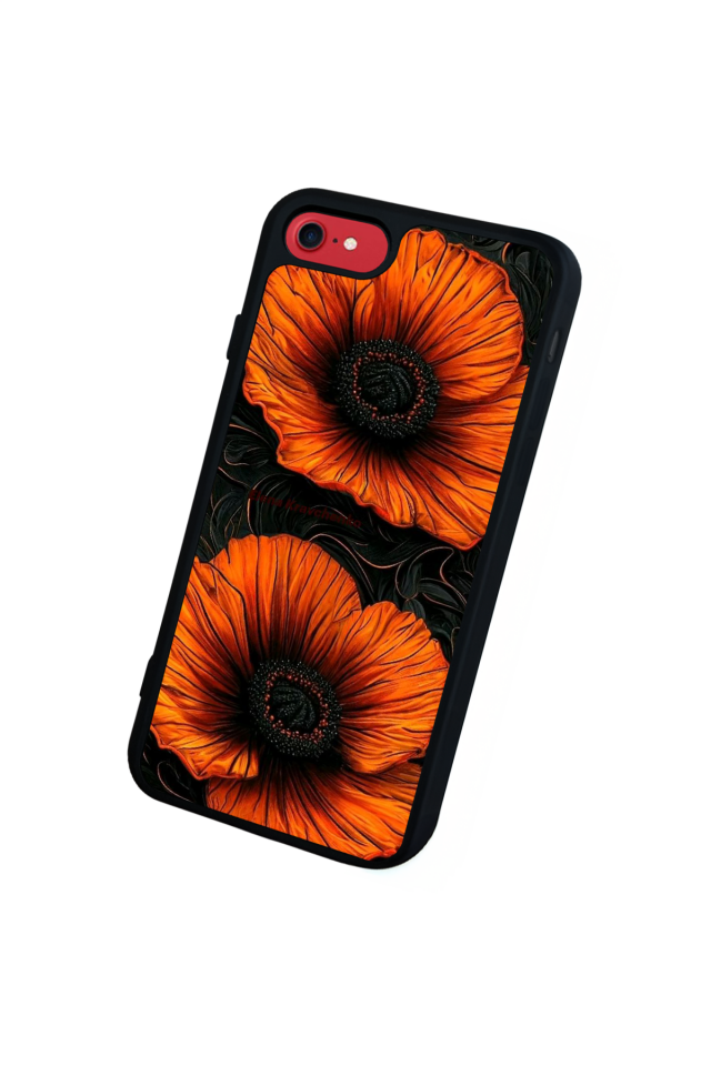 iPhone 8 Uyumlu Botanik Tasarımlı Glossy Premium Kılıf
