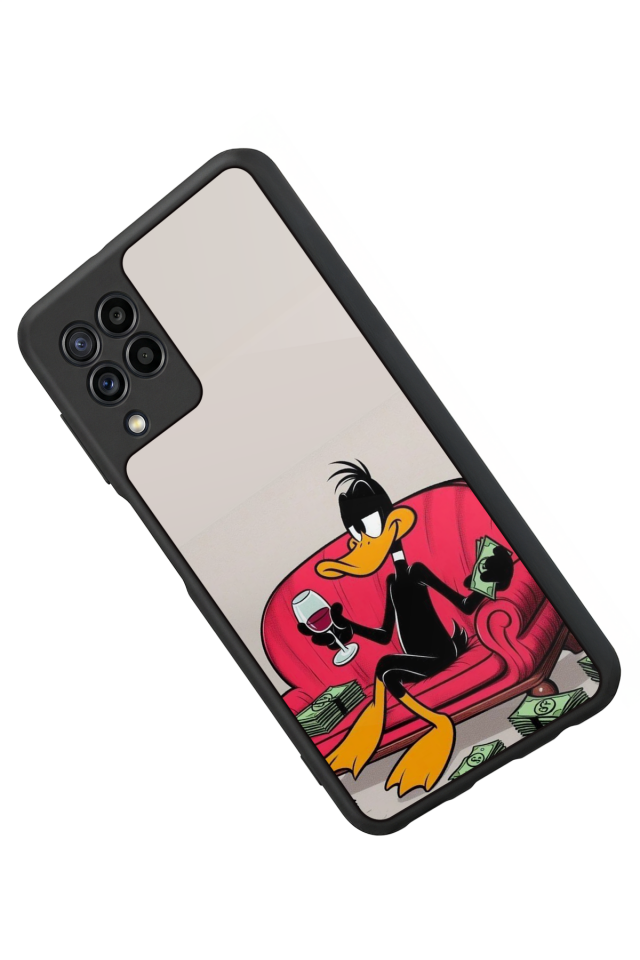 Samsung Galaxy M32 Uyumlu Daffy duck Tasarımlı Glossy Premium Kılıf