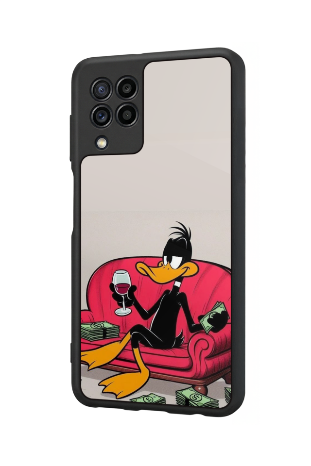 Samsung Galaxy M32 Uyumlu Daffy duck Tasarımlı Glossy Premium Kılıf