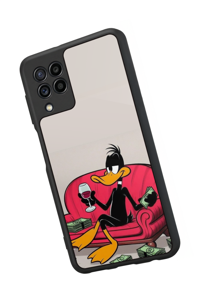 Samsung Galaxy M32 Uyumlu Daffy duck Tasarımlı Glossy Premium Kılıf