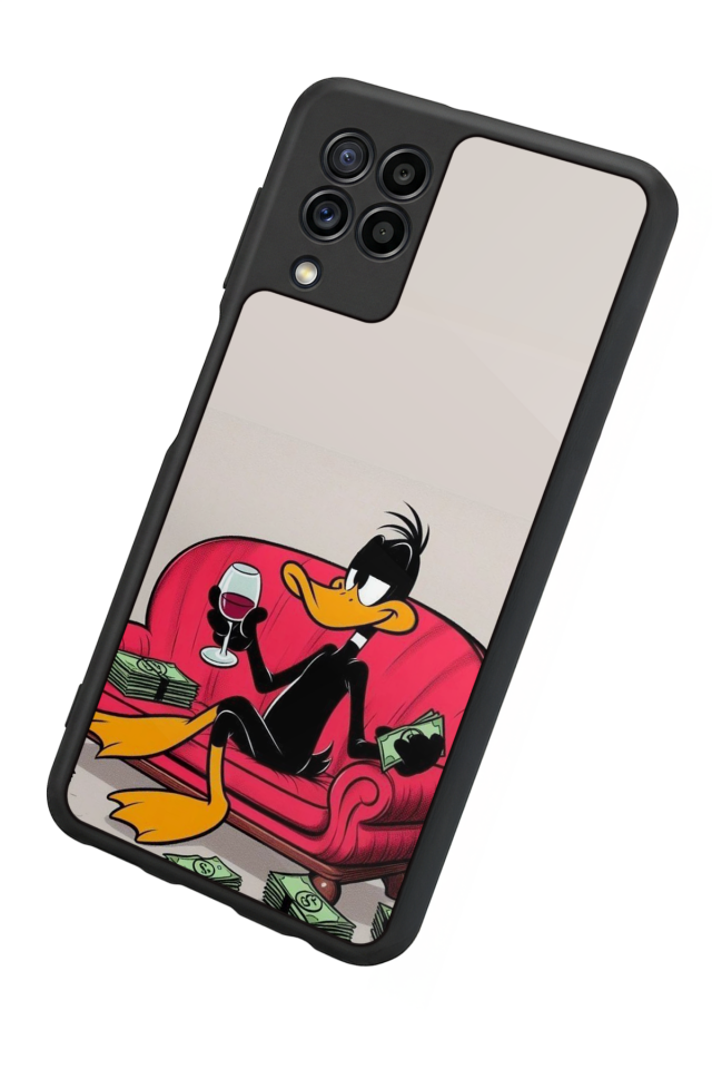 Samsung Galaxy M32 Uyumlu Daffy duck Tasarımlı Glossy Premium Kılıf