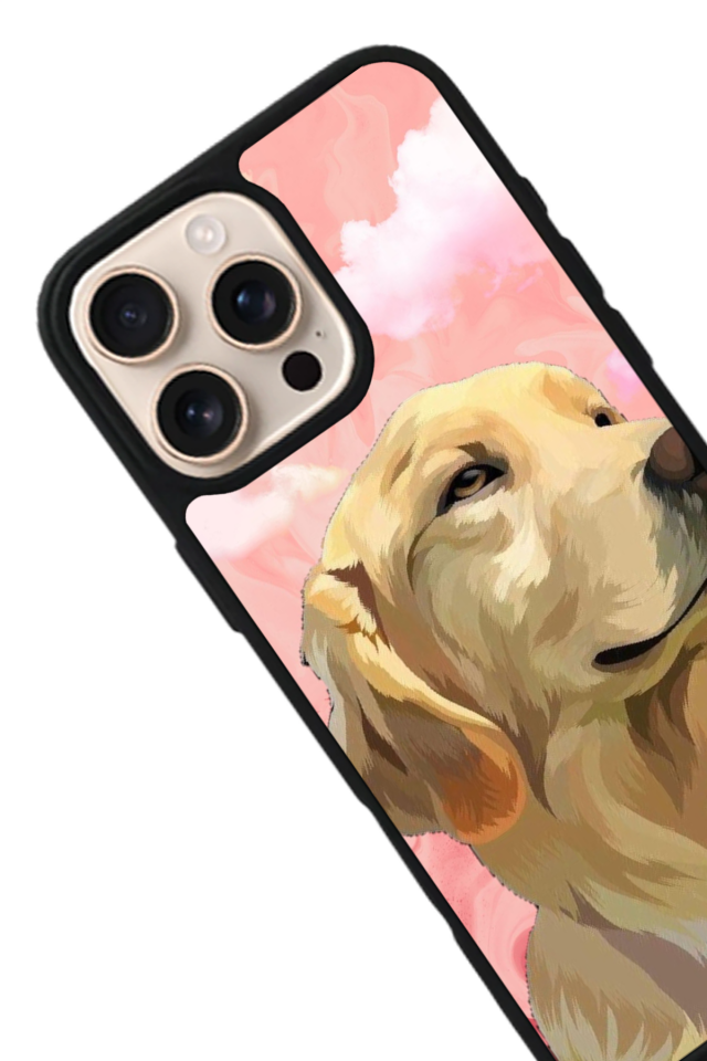 iPhone 16 Pro Max Uyumlu Golden Kopek Tasarımlı Glossy Premium Kılıf
