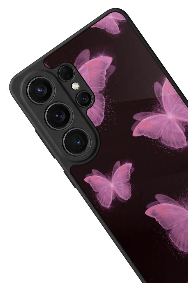 Samsung Galaxy S26 Ultra Uyumlu Kelebek Tasarımlı Glossy Premium Kılıf