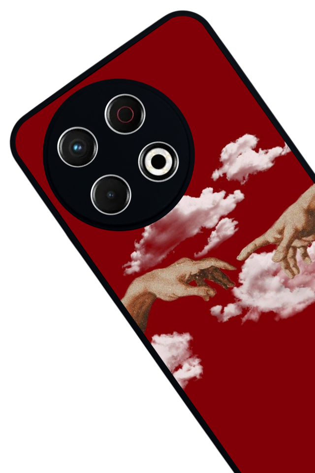 Tecno Spark 30 Pro Uyumlu Kirmizi Tasarımlı Glossy Premium Kılıf