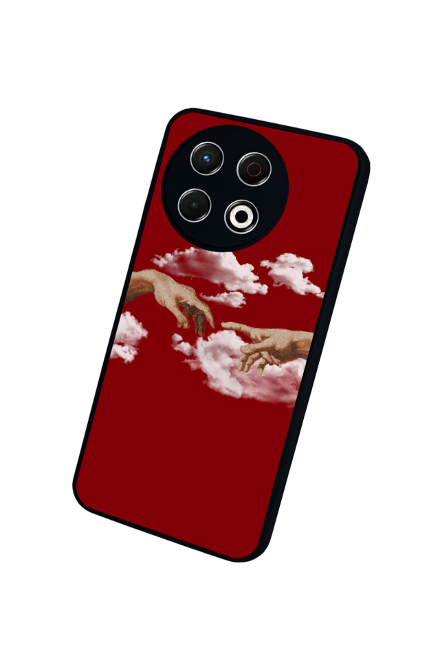 Tecno Spark 30 Pro Uyumlu Kirmizi Tasarımlı Glossy Premium Kılıf