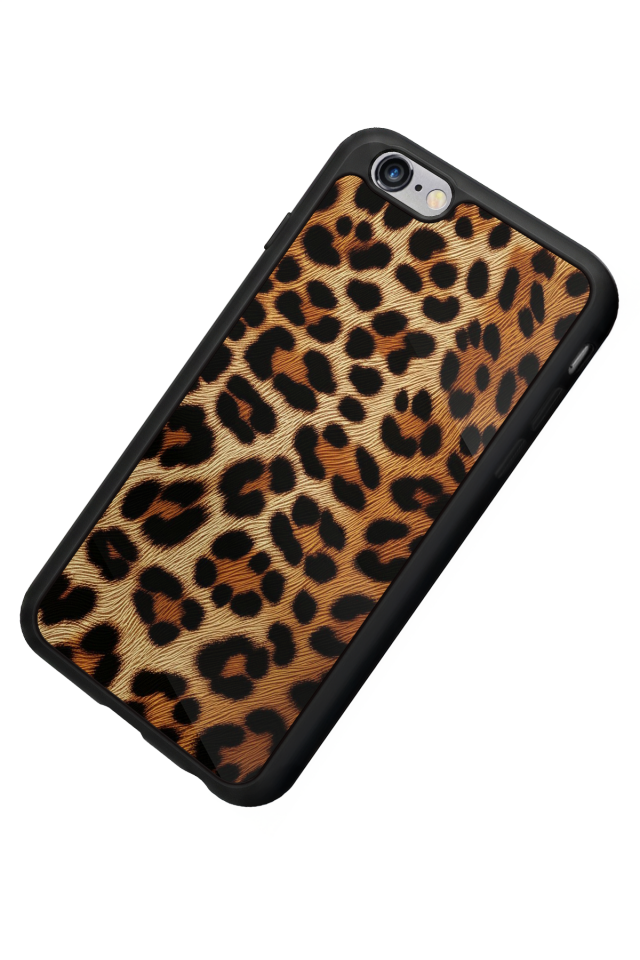 iPhone 6 Plus Uyumlu Leopar Tasarımlı Glossy Premium Kılıf