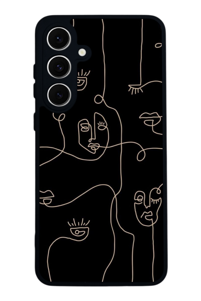 Samsung Galaxy A16 Uyumlu Line Art Tasarımlı Glossy Premium Kılıf