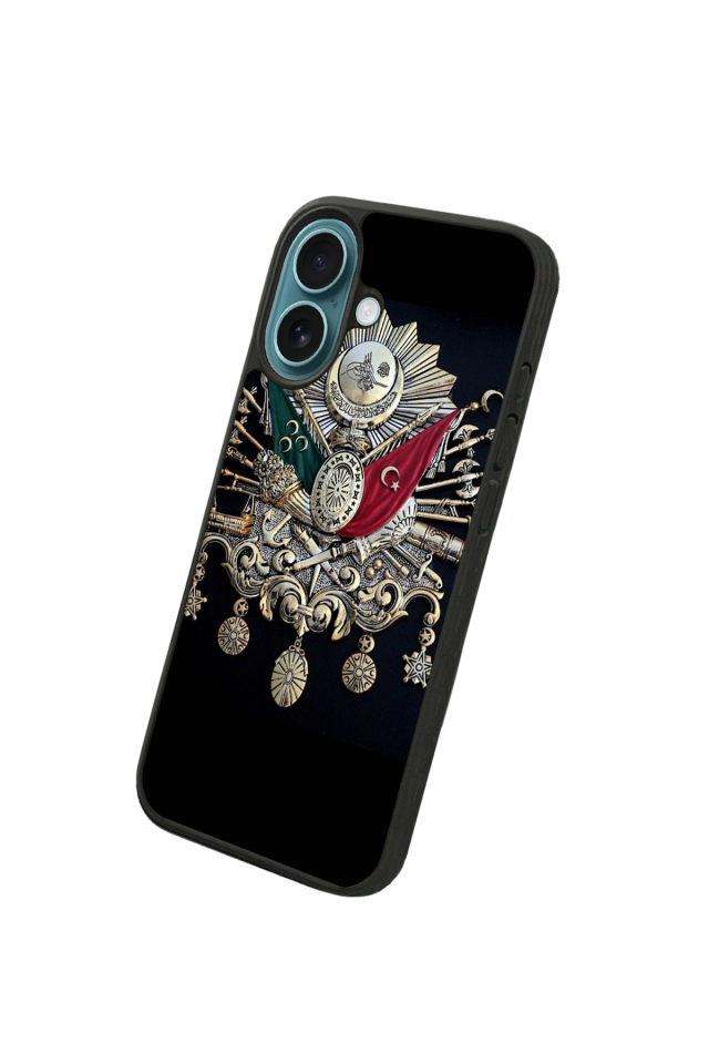 iPhone 16 Plus Uyumlu Osmanli Tugrasi Tasarımlı Glossy Premium Kılıf