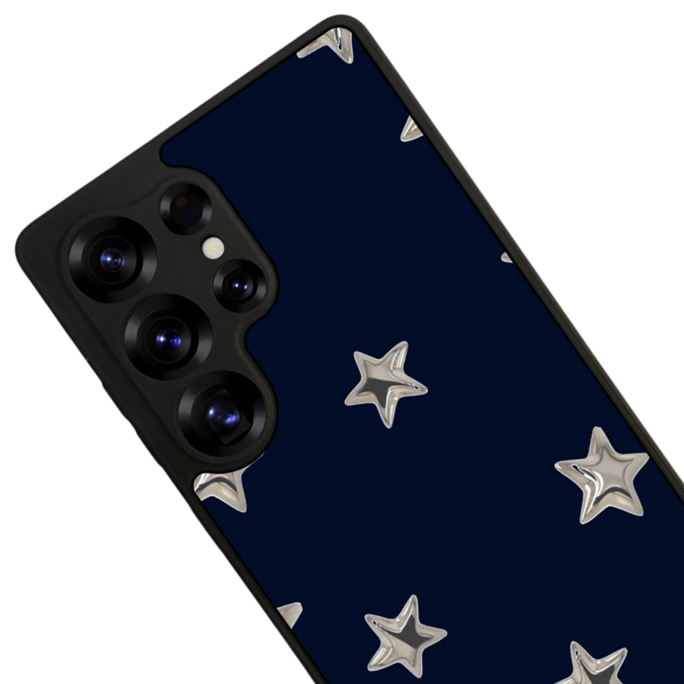 Samsung Galaxy S25 Ultra Uyumlu Retro Yildizlar Tasarımlı Glossy Premium Kılıf