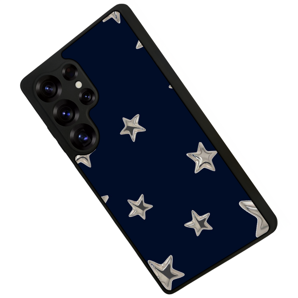 Samsung Galaxy S25 Ultra Uyumlu Retro Yildizlar Tasarımlı Glossy Premium Kılıf