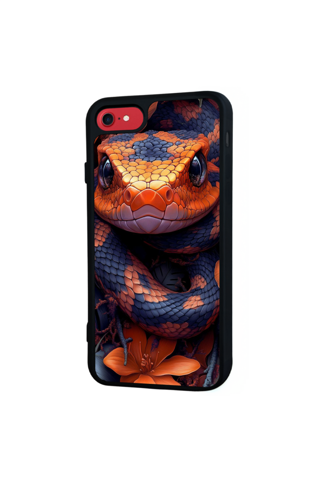 iPhone SE Uyumlu Yılan Tasarımlı Glossy Premium Kılıf