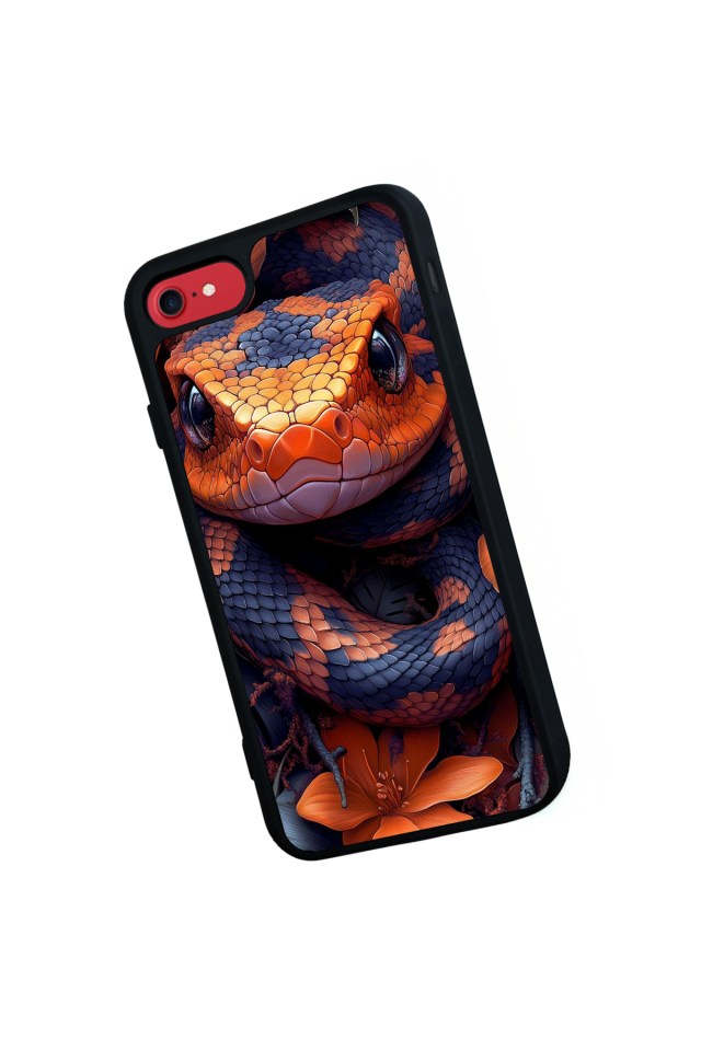 iPhone SE Uyumlu Yılan Tasarımlı Glossy Premium Kılıf