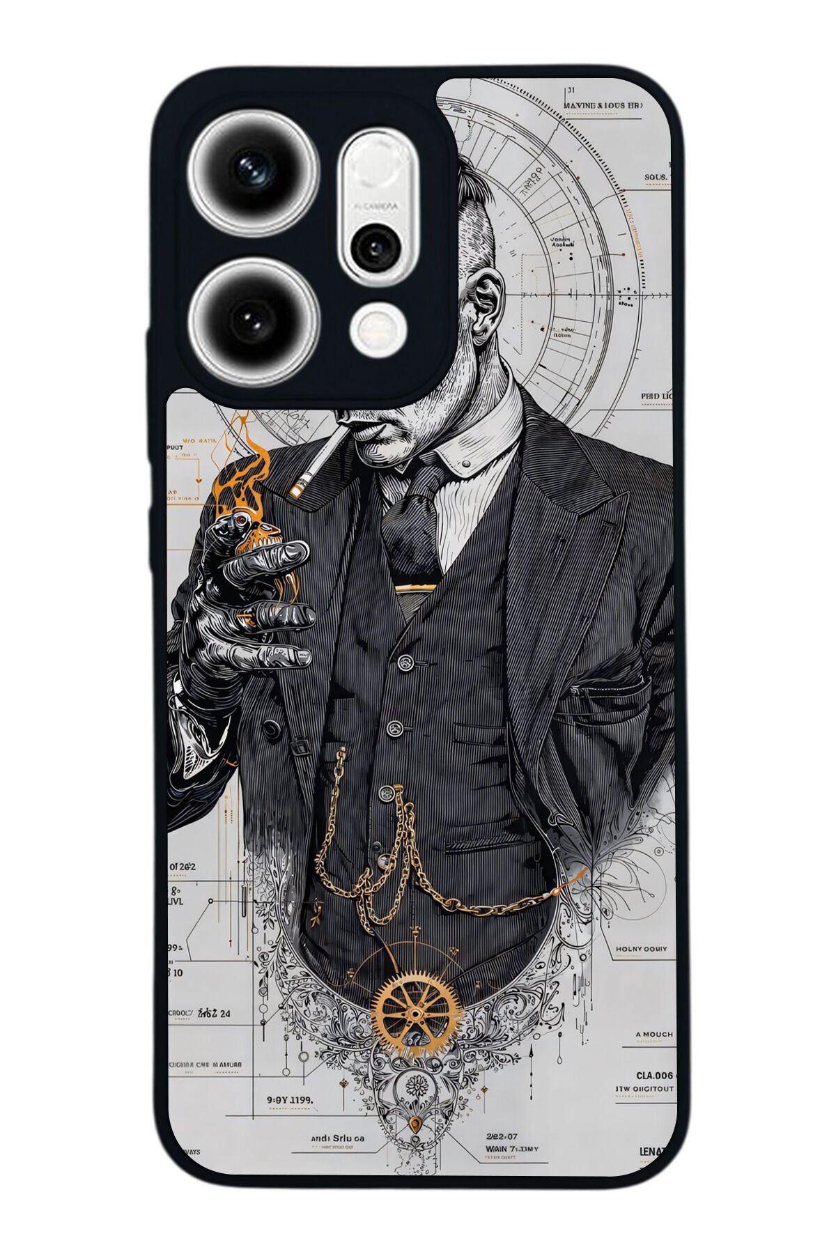 Oppo Reno 14 Uyumlu Peaky Blinders Tasarımlı Glossy Premium Kılıf
