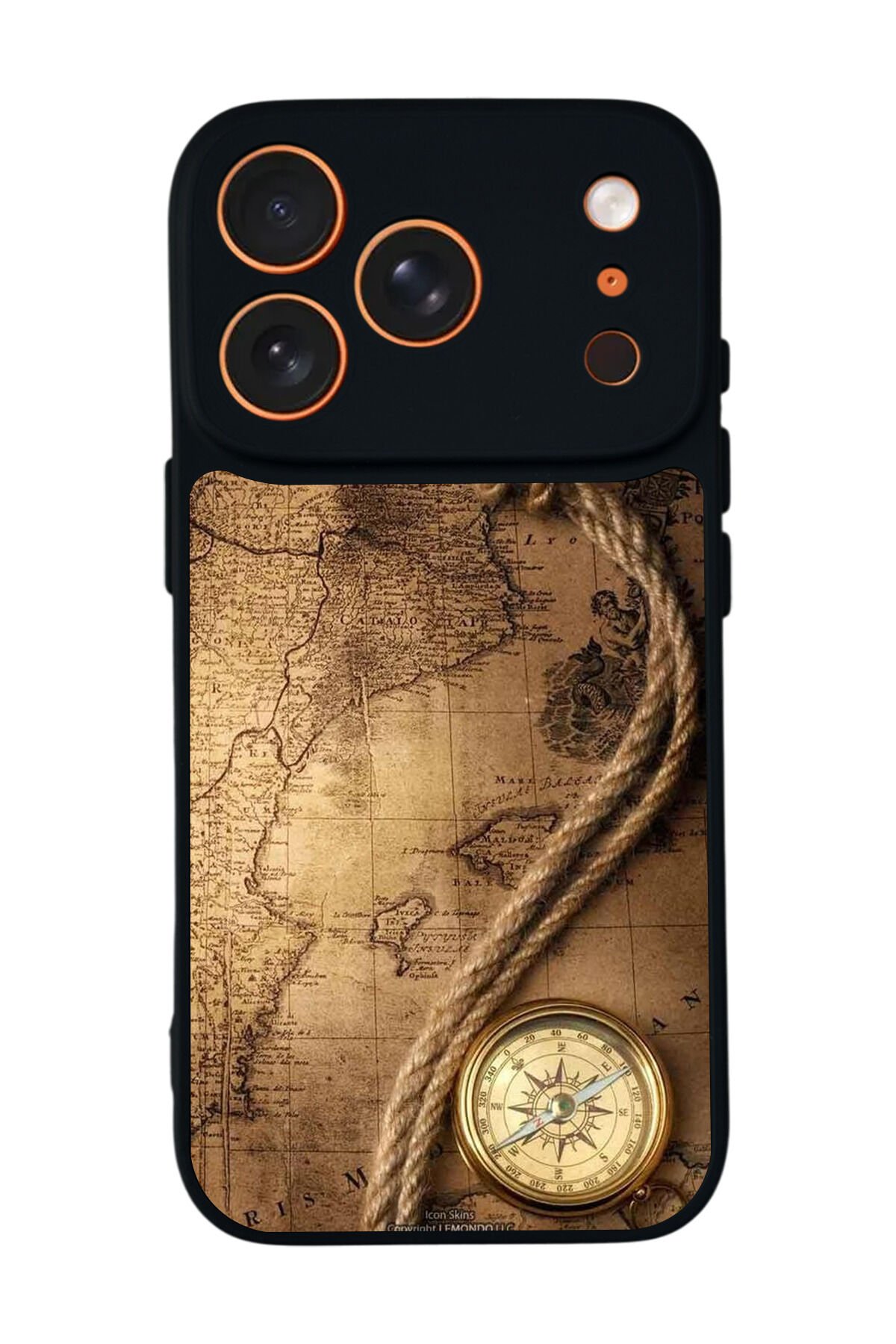 iPhone 17 Pro Max Uyumlu Pusula Tasarımlı Glossy Premium Kılıf