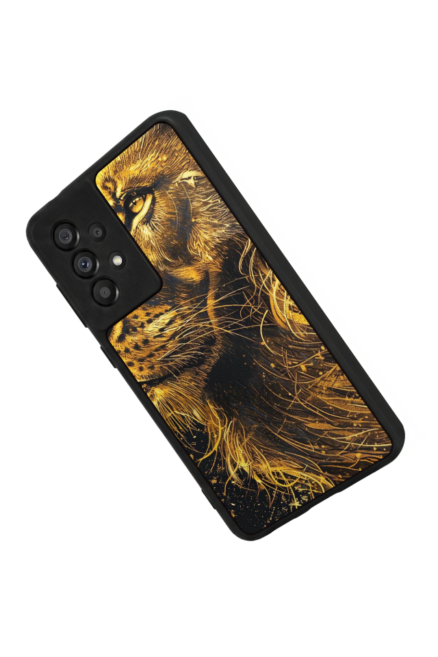 Samsung Galaxy A73 Uyumlu Aslan Tasarımlı Glossy Premium Kılıf