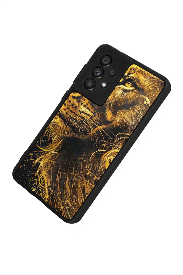 Samsung Galaxy A73 Uyumlu Aslan Tasarımlı Glossy Premium Kılıf