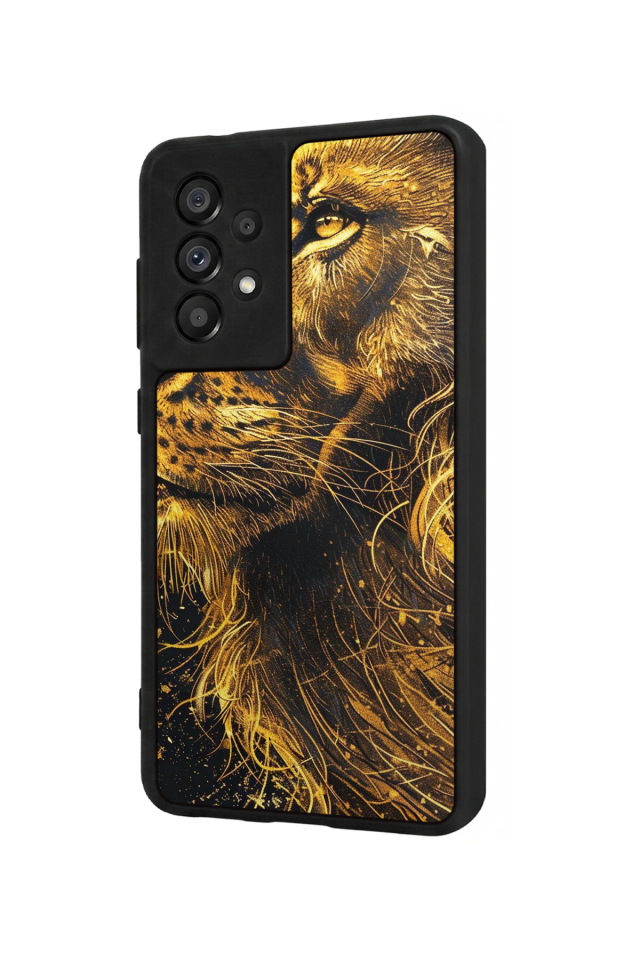 Samsung Galaxy A73 Uyumlu Aslan Tasarımlı Glossy Premium Kılıf