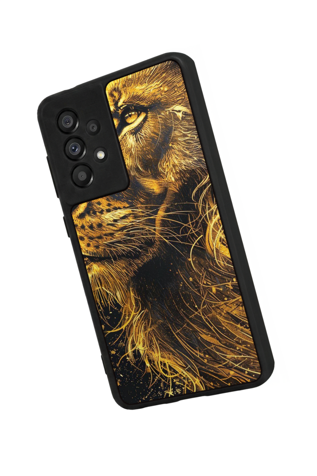 Samsung Galaxy A73 Uyumlu Aslan Tasarımlı Glossy Premium Kılıf
