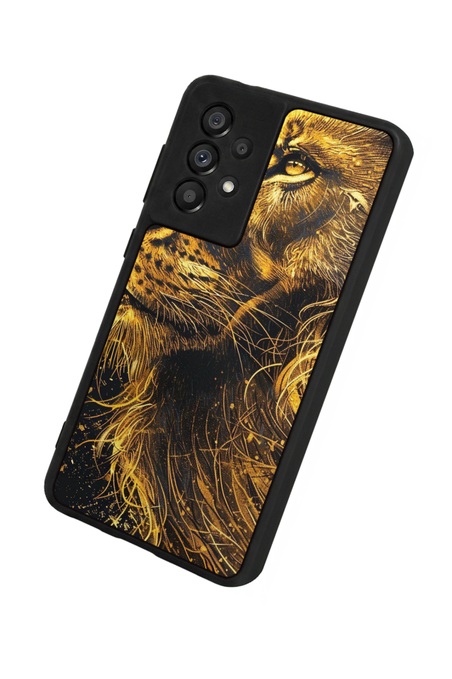 Samsung Galaxy A73 Uyumlu Aslan Tasarımlı Glossy Premium Kılıf