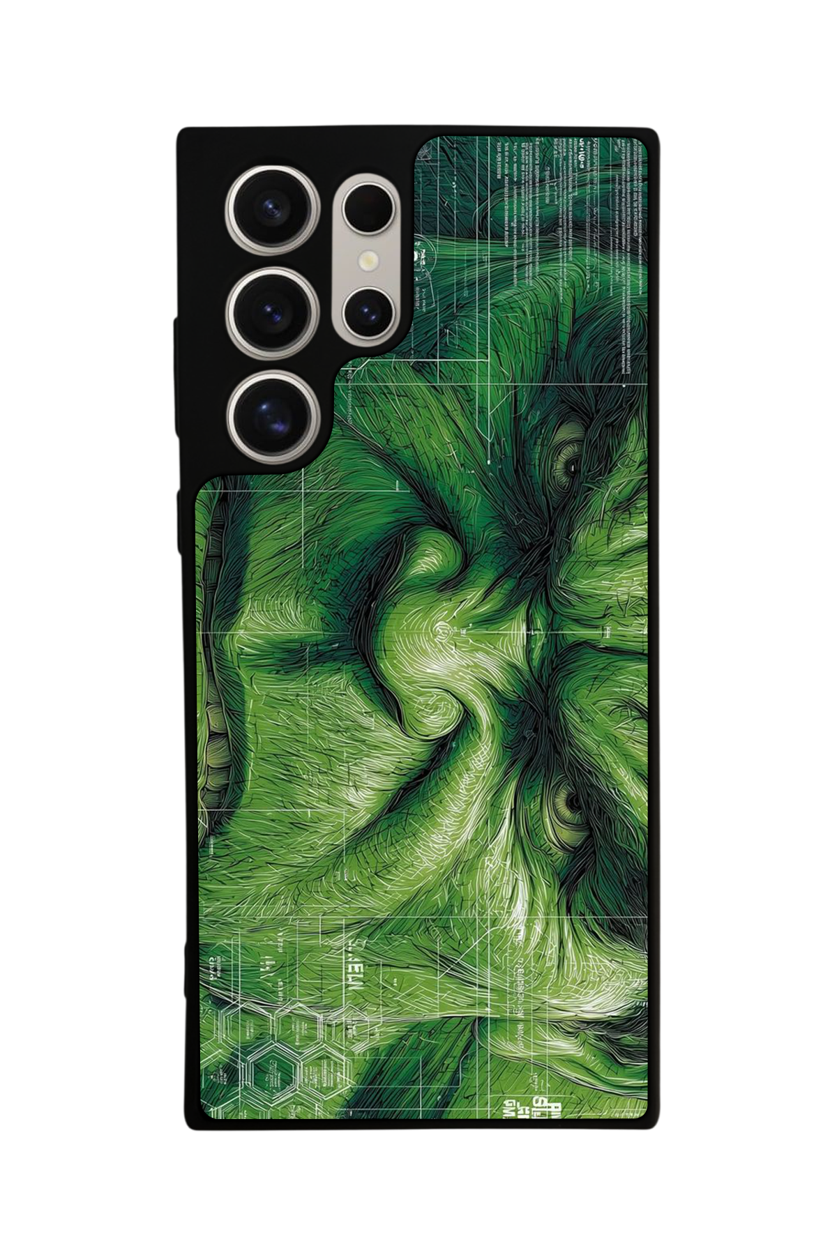 Samsung Galaxy S22 Ultra Uyumlu Hulk Tasarımlı Glossy Premium Kılıf