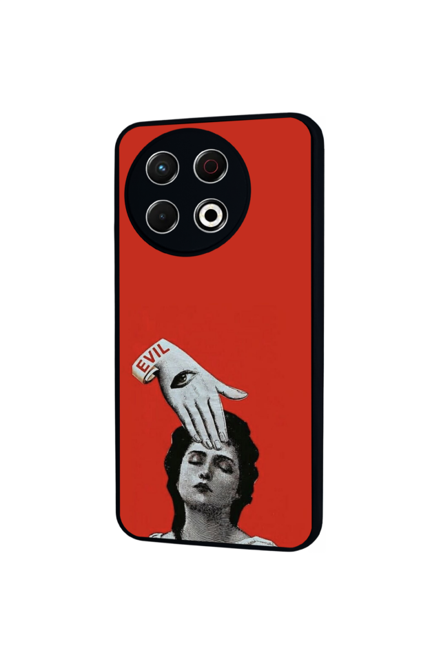 Tecno Spark 30 Pro Uyumlu Kirmizi Tasarımlı Glossy Premium Kılıf