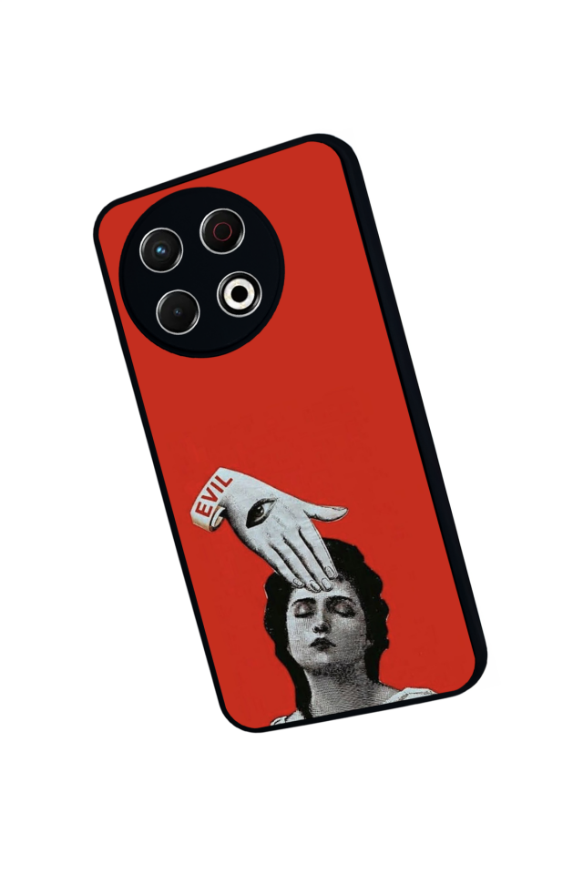 Tecno Spark 30 Pro Uyumlu Kirmizi Tasarımlı Glossy Premium Kılıf