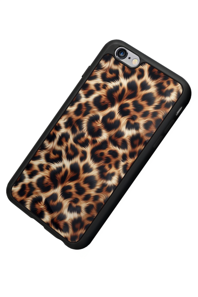 iPhone 6 Plus Uyumlu Leopar Tasarımlı Glossy Premium Kılıf