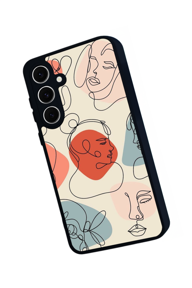 Samsung Galaxy A16 Uyumlu Line Art Tasarımlı Glossy Premium Kılıf