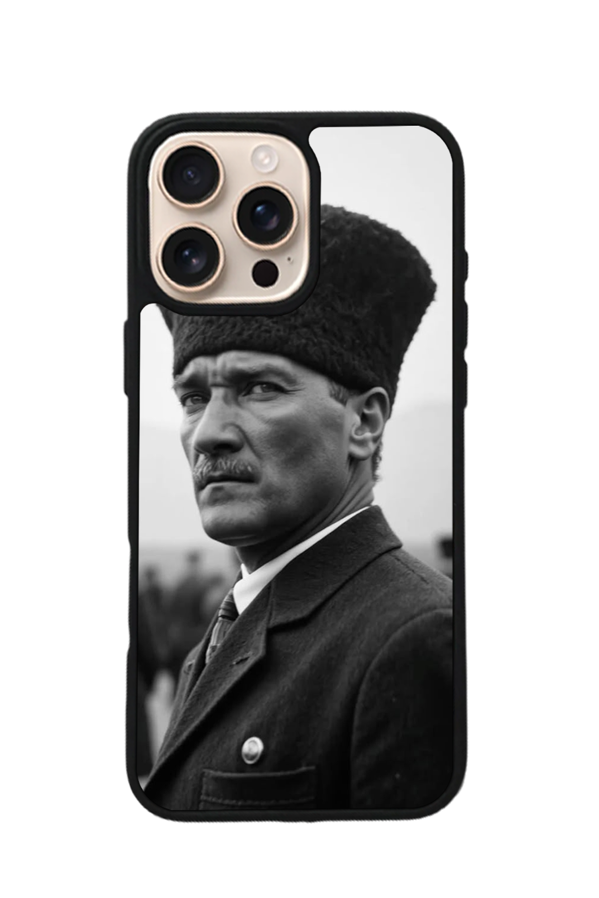 iPhone 15 Pro Uyumlu Mustafa Kemal Ataturk Tasarımlı Glossy Premium Kılıf