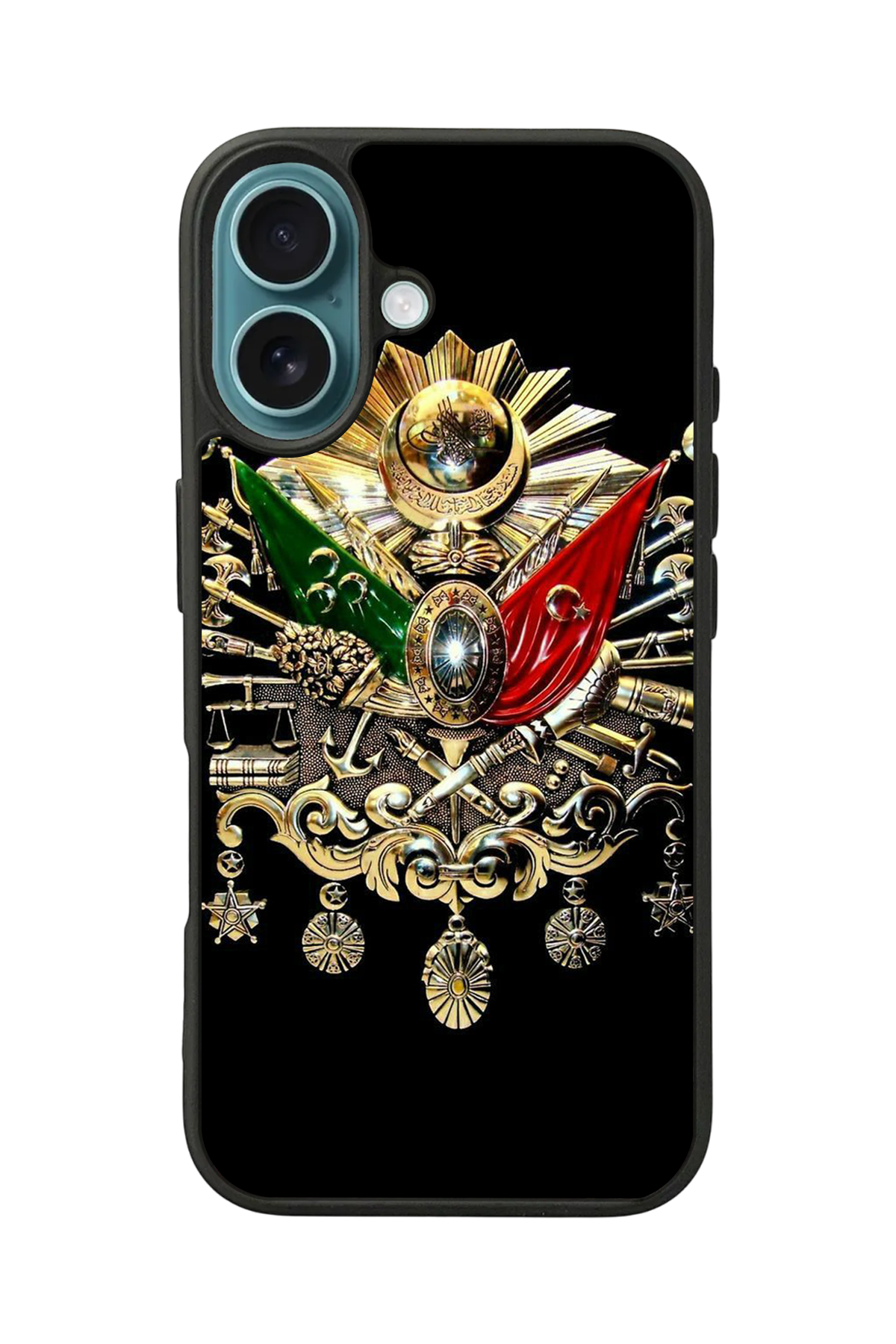 iPhone 16 Plus Uyumlu Osmanli Tugrasi Tasarımlı Glossy Premium Kılıf