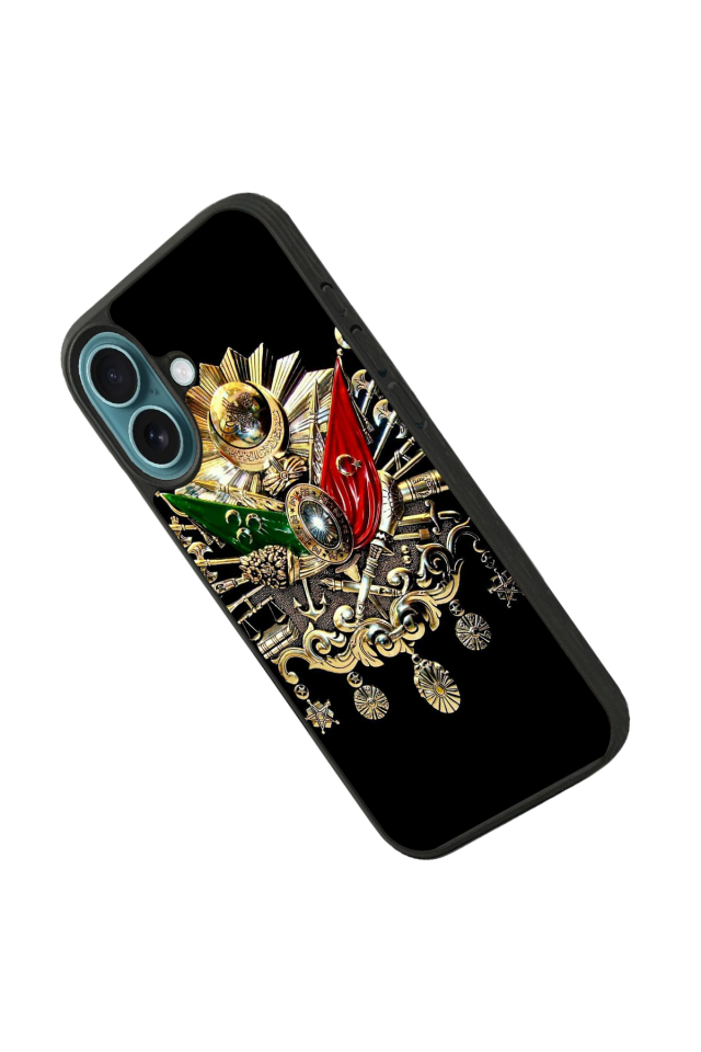 iPhone 16 Plus Uyumlu Osmanli Tugrasi Tasarımlı Glossy Premium Kılıf
