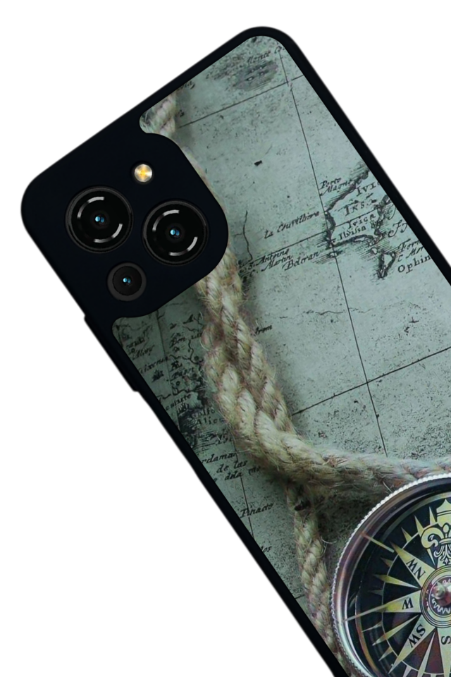 Reeder S23 Pro Max Uyumlu Pusula Tasarımlı Glossy Premium Kılıf