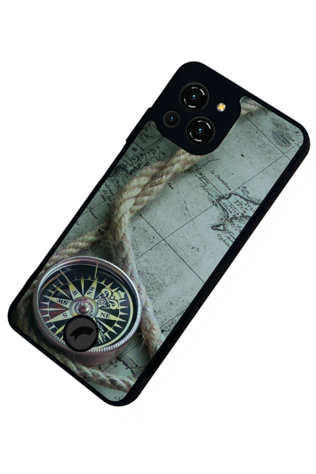 Reeder S23 Pro Max Uyumlu Pusula Tasarımlı Glossy Premium Kılıf