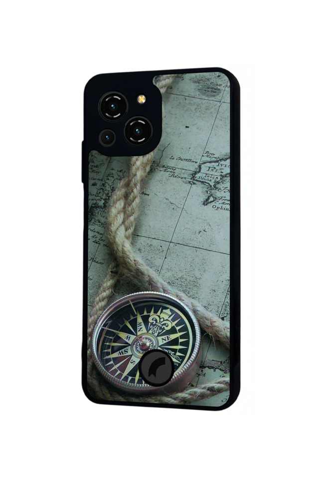 Reeder S23 Pro Max Uyumlu Pusula Tasarımlı Glossy Premium Kılıf