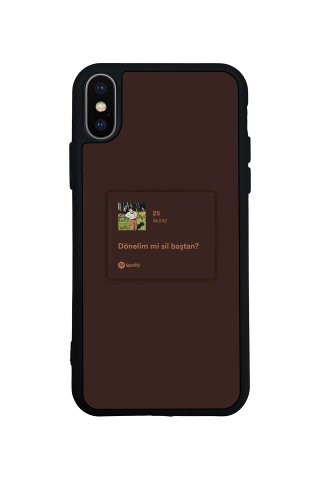 iPhone X/ XS Uyumlu Sarki Sozleri Tasarımlı Glossy Premium Kılıf
