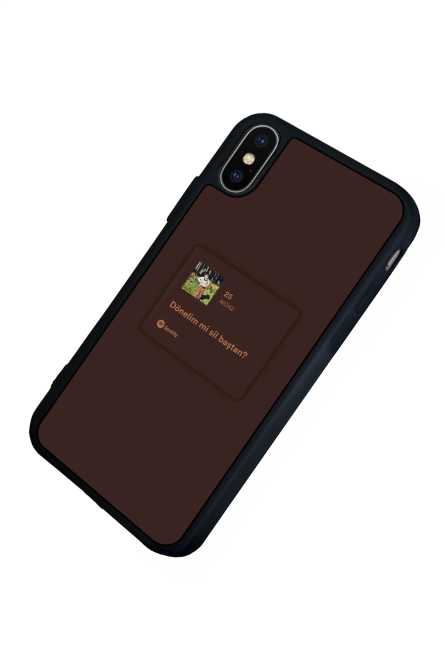 iPhone X/ XS Uyumlu Sarki Sozleri Tasarımlı Glossy Premium Kılıf