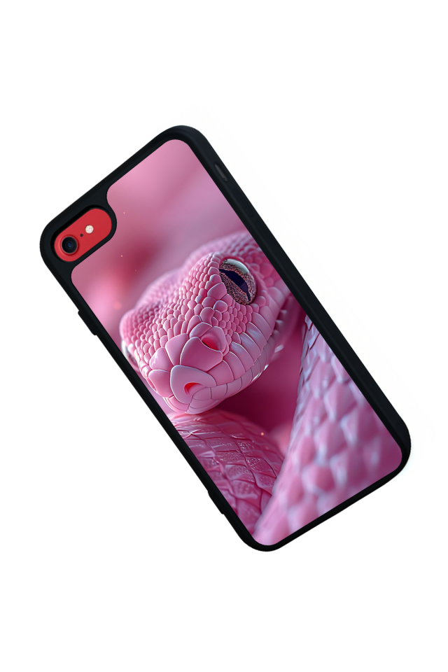 iPhone SE Uyumlu Yılan Tasarımlı Glossy Premium Kılıf