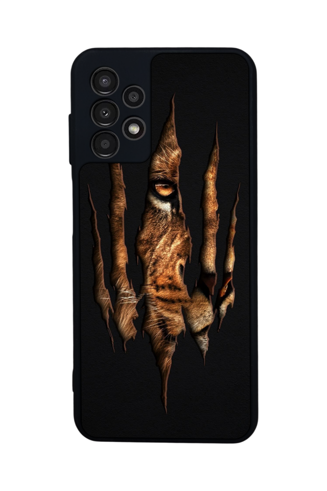 Samsung Galaxy A23 Uyumlu Aslan Tasarımlı Glossy Premium Kılıf