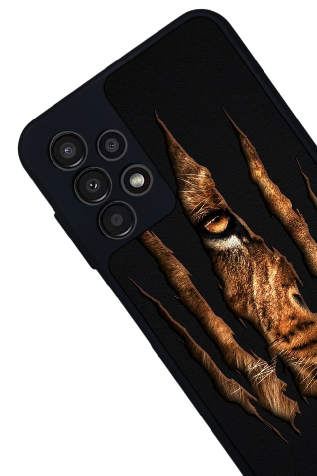 Samsung Galaxy A23 Uyumlu Aslan Tasarımlı Glossy Premium Kılıf