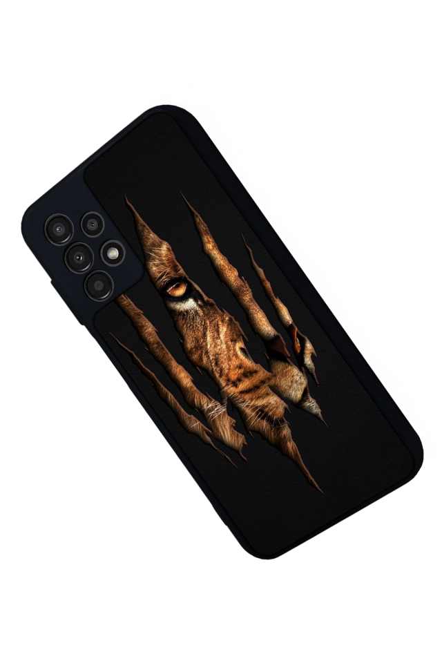 Samsung Galaxy A23 Uyumlu Aslan Tasarımlı Glossy Premium Kılıf