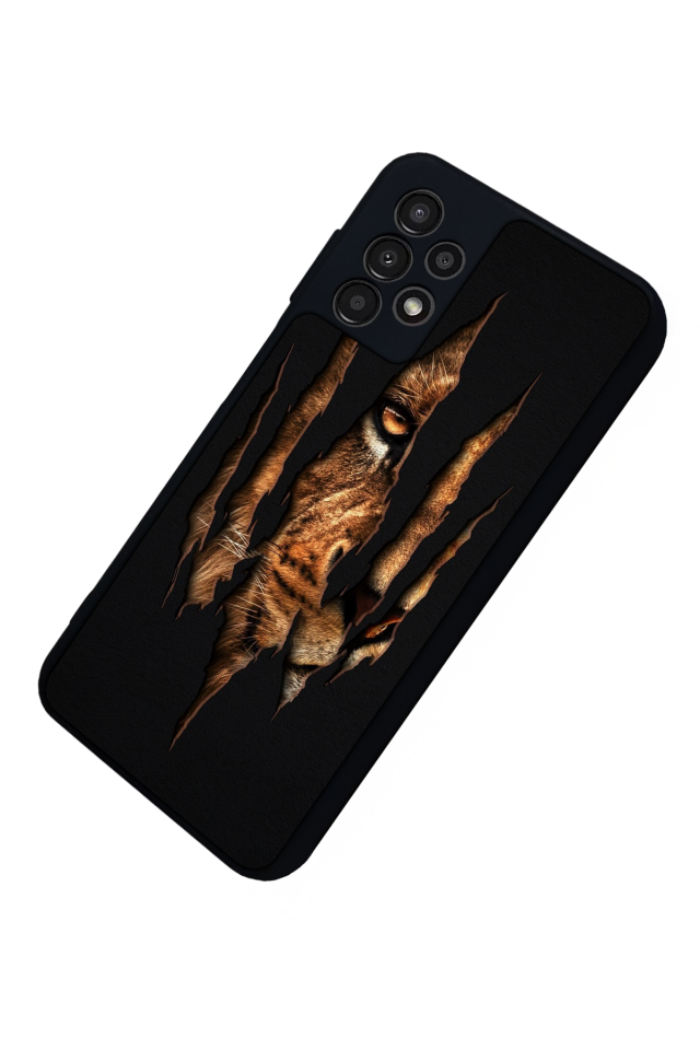 Samsung Galaxy A23 Uyumlu Aslan Tasarımlı Glossy Premium Kılıf