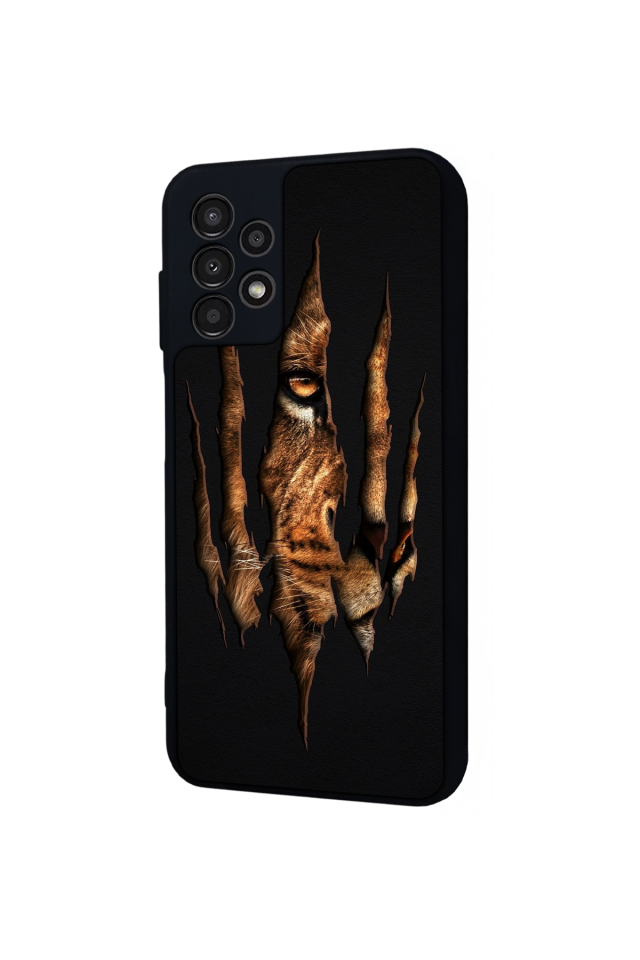 Samsung Galaxy A23 Uyumlu Aslan Tasarımlı Glossy Premium Kılıf