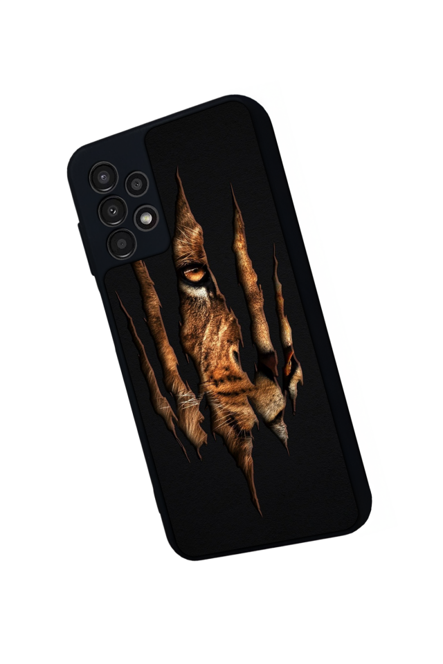 Samsung Galaxy A23 Uyumlu Aslan Tasarımlı Glossy Premium Kılıf