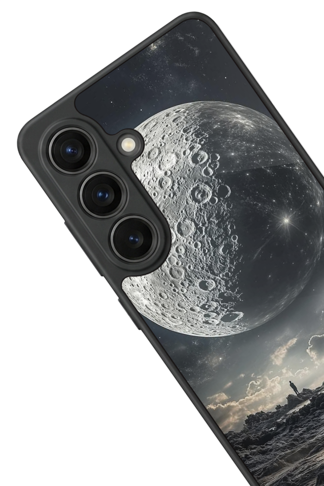 Samsung Galaxy S26 Uyumlu Ay Tasarımlı Glossy Premium Kılıf